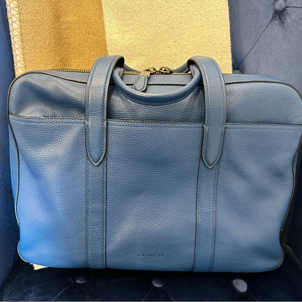 Coach briefcase cobalt blue